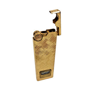 VTG Advance Rare Gold Electronic Lighter w LCD Screen Quartz Clock Date Japan